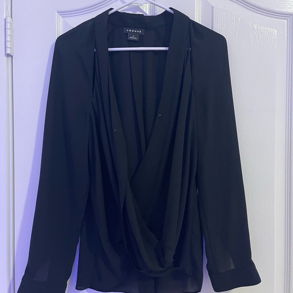 Trouve, medium black long sleeve - Picture 1 of 6